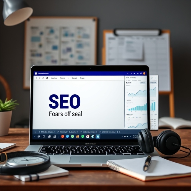 YouTube SEO education setup with a digital marketing tutorial and search analytics